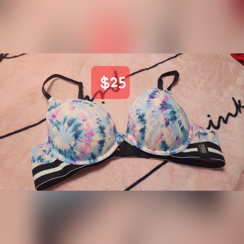 Pink push up bra